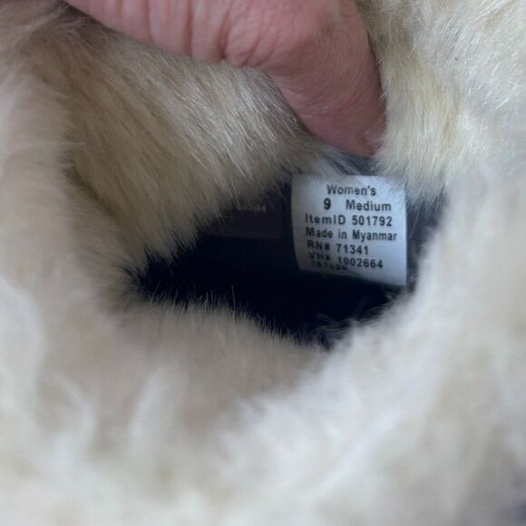 LL Bean Rangeley Pac Fur Ankle Boot Waterproof Insulated Nova Check Wool Women - Picture 5 of 7